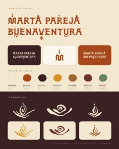 Identitat de marca de Marta Pareja Buenaventura: logotips, paleta de color i iconografia